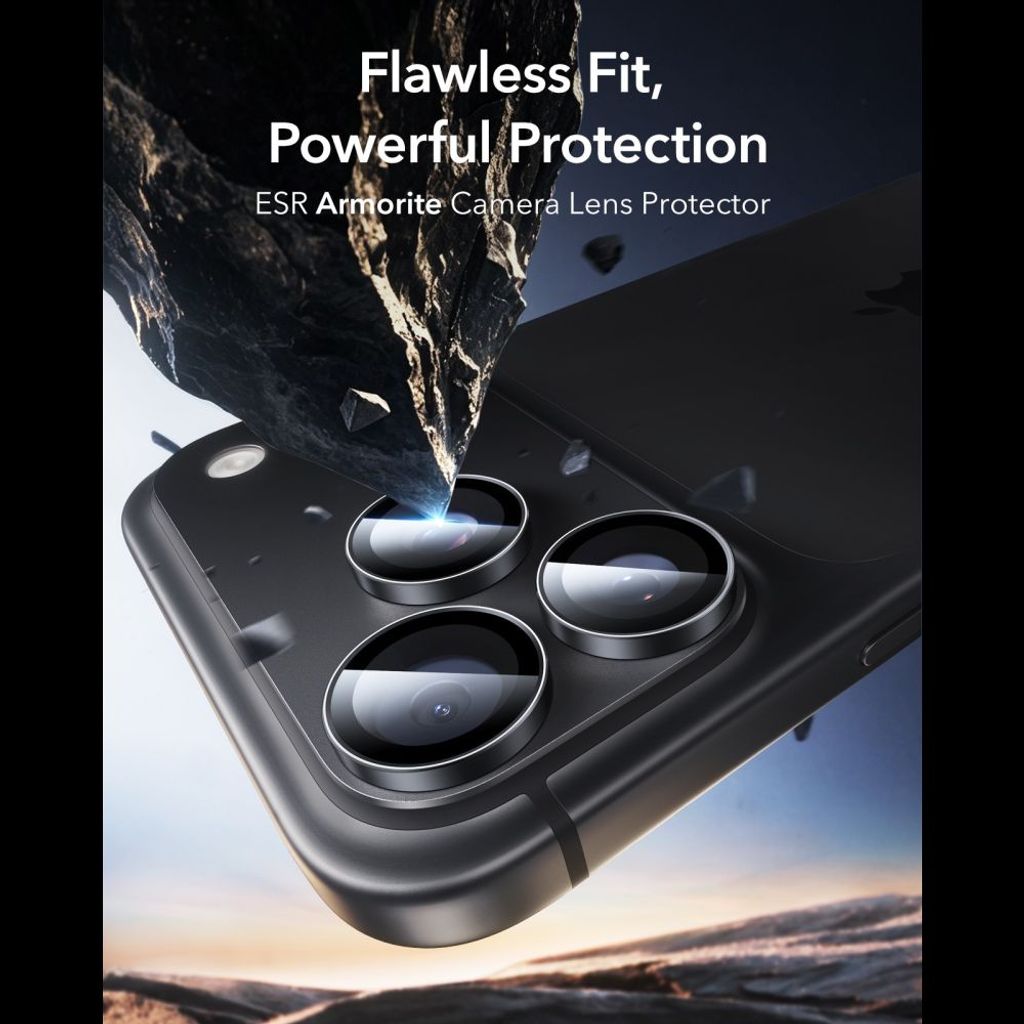 ESR Armorite Linsebeskytter 2-paking till iPhone 18 Pro/18 Pro Max - Svart