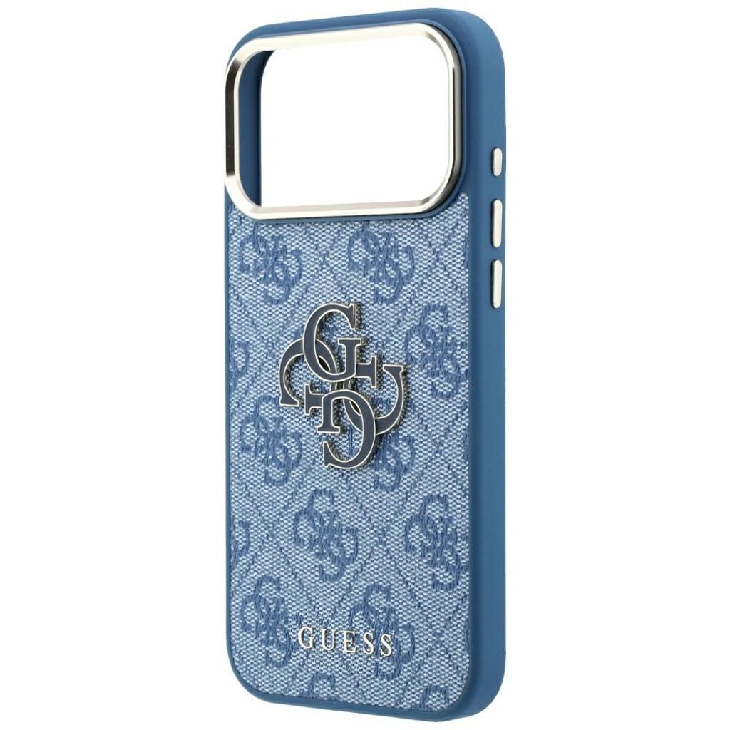 Guess 4G Big Resin Logo -kuori iPhone 17 Pro/18 Pro:lle - Vaaleansininen