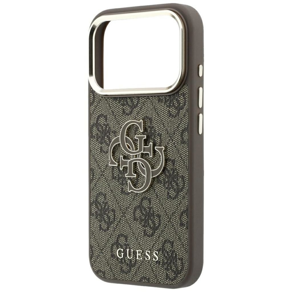 Guess 4G Big Resin Logo -kuori iPhone 17 Pro Max/18 Pro Max:lle - Ruskea