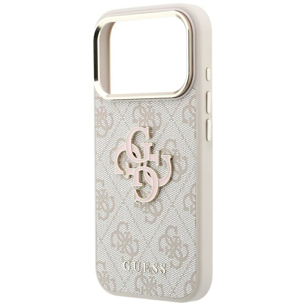 Guess 4G Big Resin Logo -kuori  iPhone 17 Pro Max/18 Pro Max:lle - Vaaleanpunainen