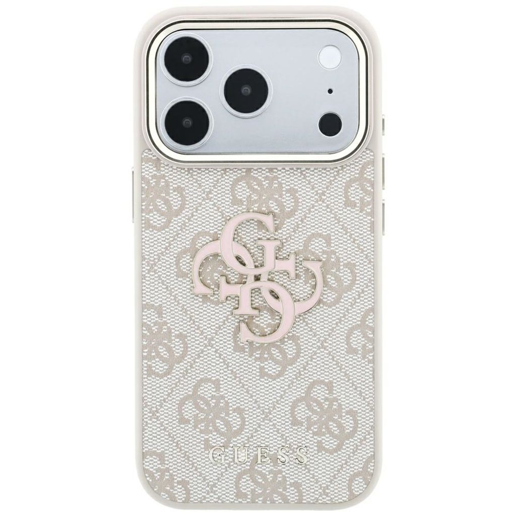 Guess 4G Big Resin Logo -kuori  iPhone 17 Pro Max/18 Pro Max:lle - Vaaleanpunainen