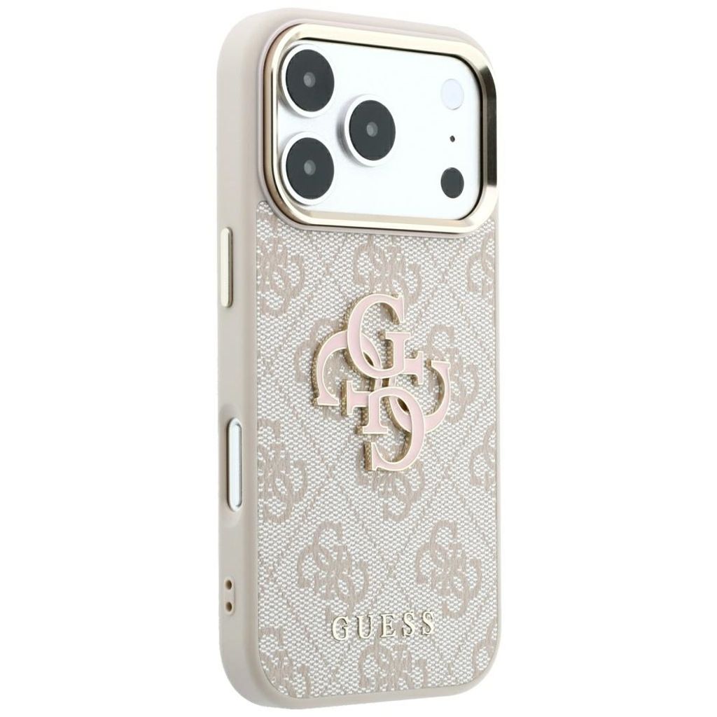 Guess 4G Big Resin Logo -kuori  iPhone 17 Pro Max/18 Pro Max:lle - Vaaleanpunainen