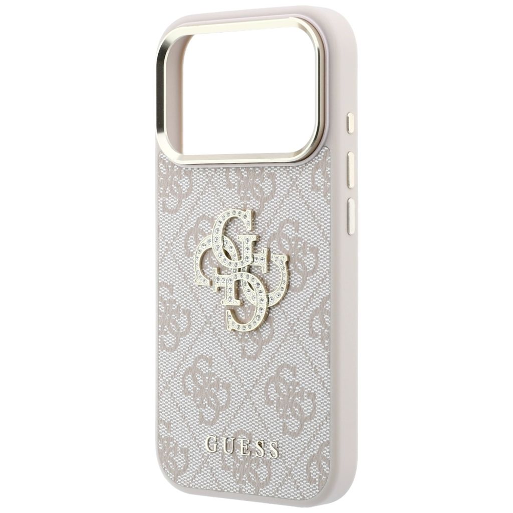Guess 4G Big Resin Logo -kuori  iPhone 17 Pro/18 Pro:lle - Vaaleanpunainen