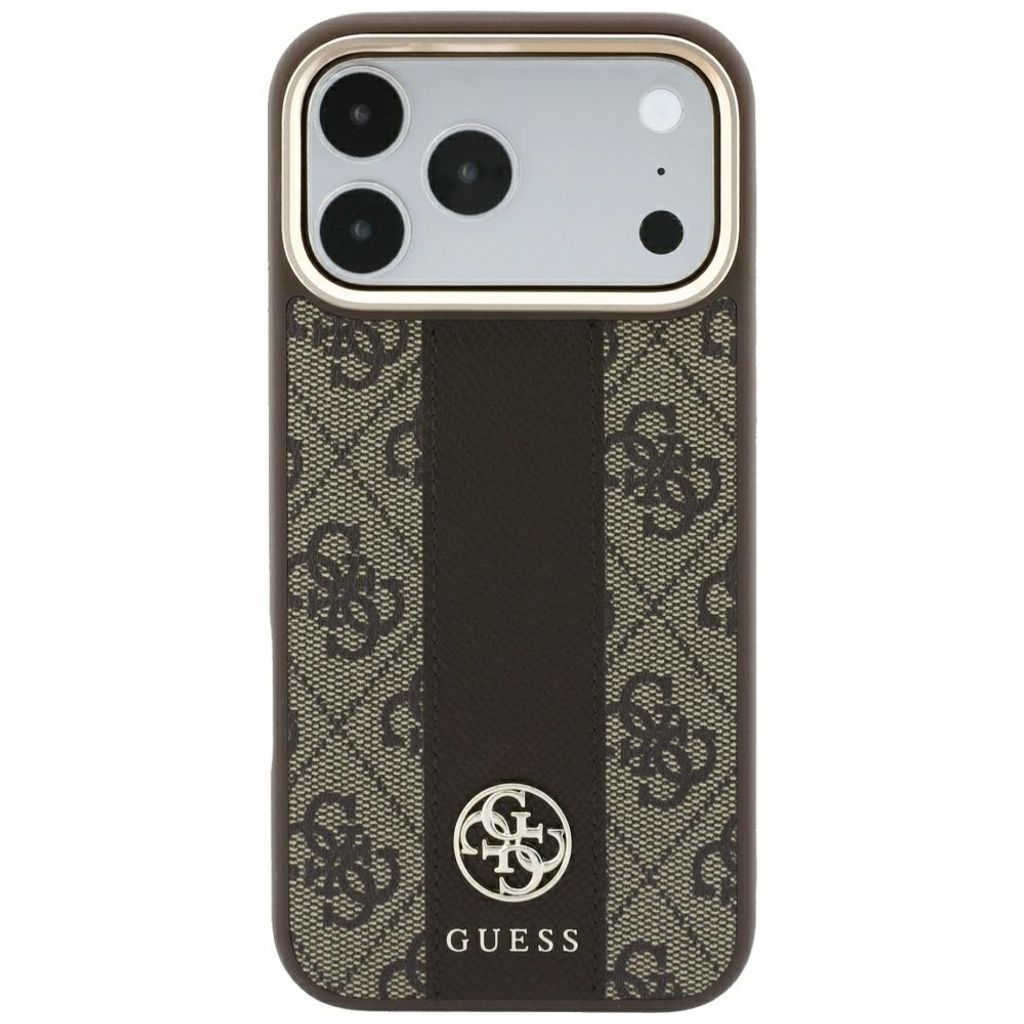 Guess 4G Stripe Classic Logo MagSafe -kuori iPhone 17 Pro/18 Pro:lle - Ruskea