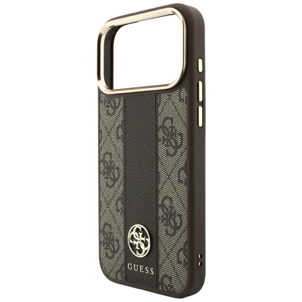 Guess 4G Stripe Classic Logo MagSafe -kuori iPhone 17 Pro/18 Pro:lle - Ruskea