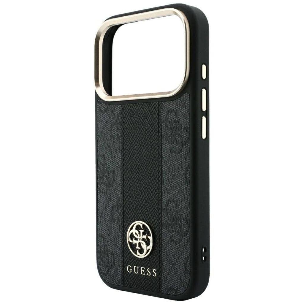Guess 4G Stripe Classic Logo MagSafe -kuori  iPhone 17 Pro/18 Pro:lle - Musta