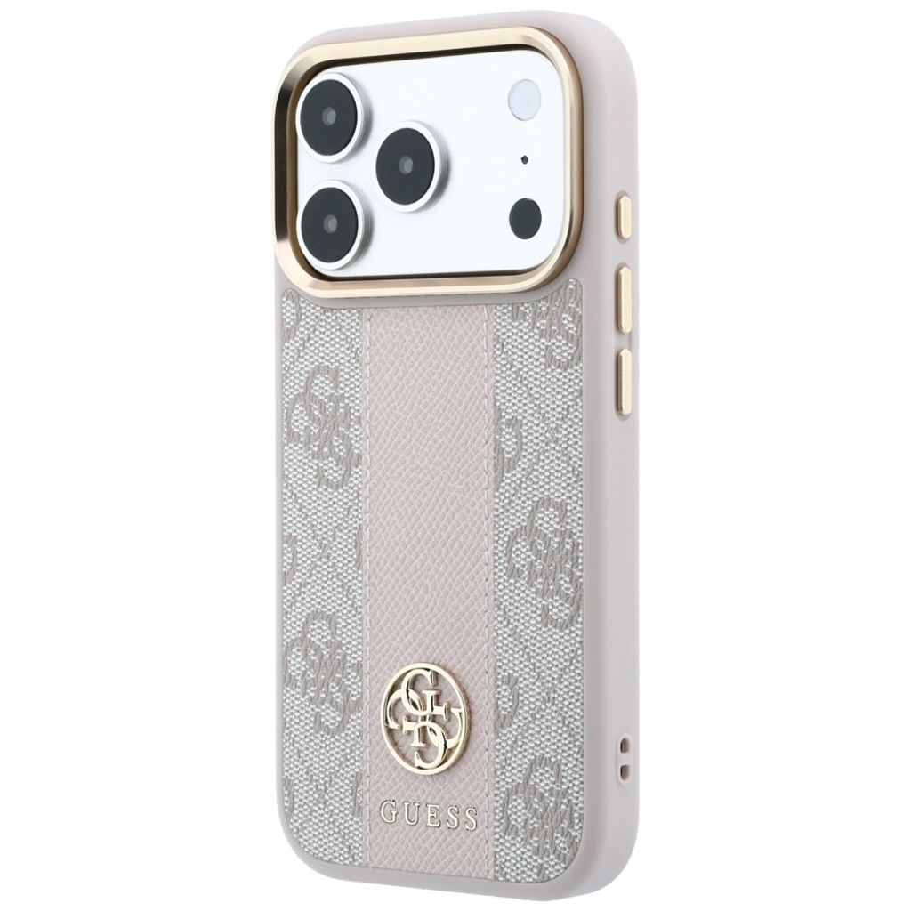 Guess 4G Stripe Classic Logo MagSafe -kuori  iPhone 17 Pro/18 Pro:lle - Vaaleanpunainen