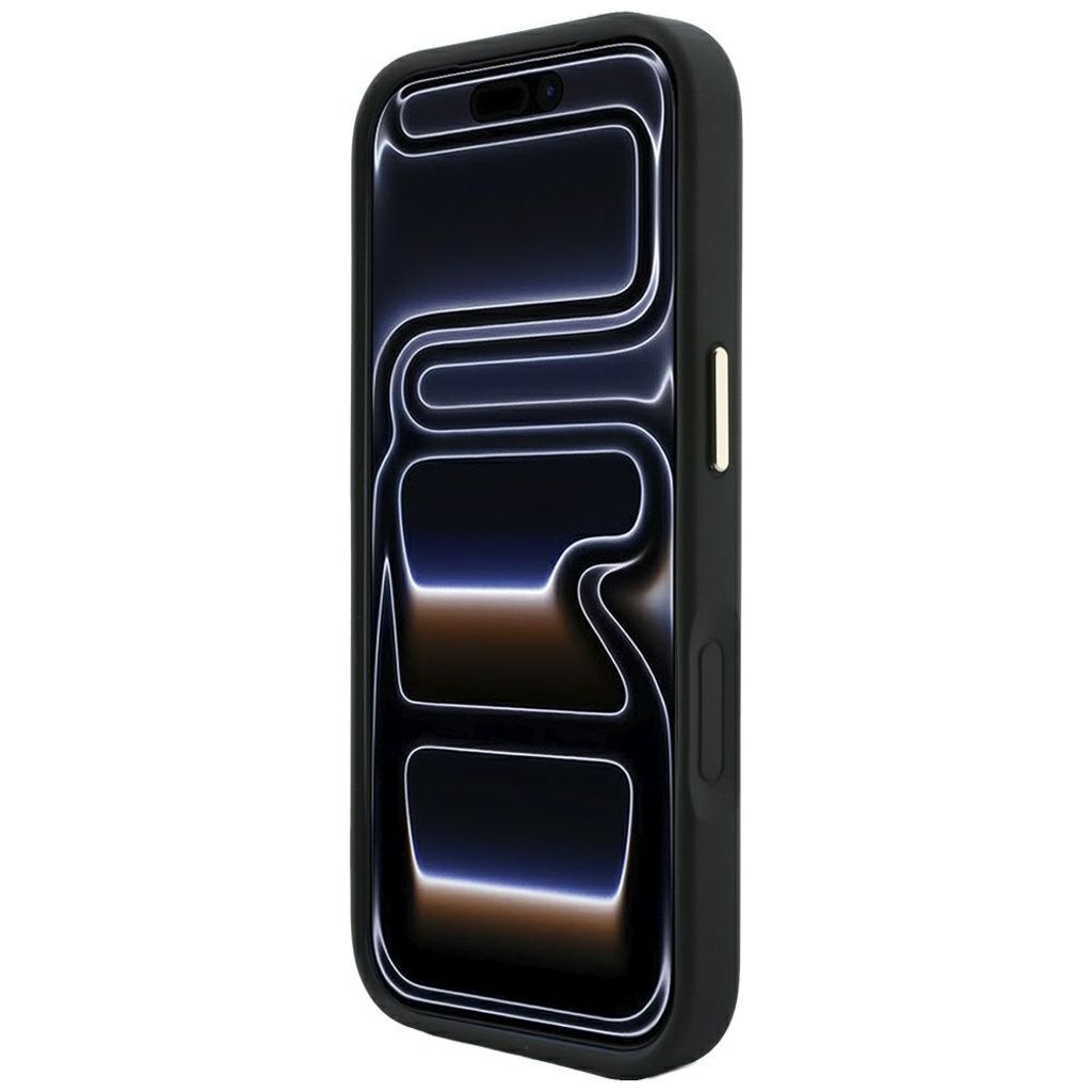 Guess 4G Stripe Classic Logo MagSafe -kuori iPhone 17 Pro Max/18 Pro Max:lle - Musta