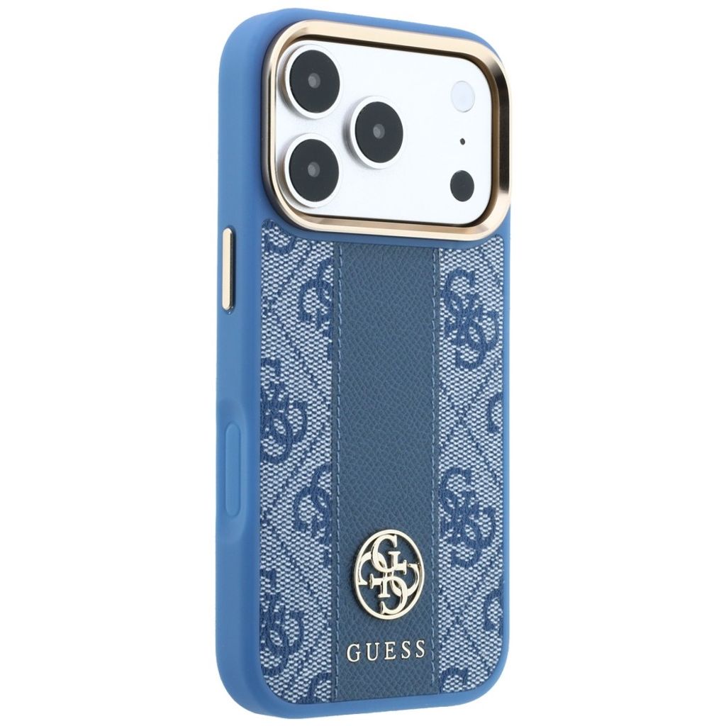 Guess 4G Stripe Classic Logo MagSafe -kuori iPhone 17 Pro Max/18 Pro Max:lle - Sininen