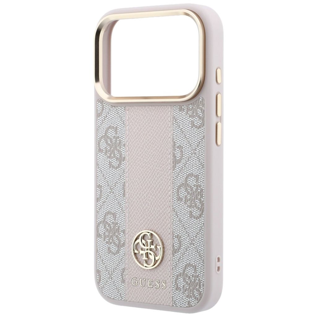 Guess 4G Stripe Classic Logo MagSafe -kuori  iPhone 17 Pro Max/18 Pro Max:lle - Vaaleanpunainen