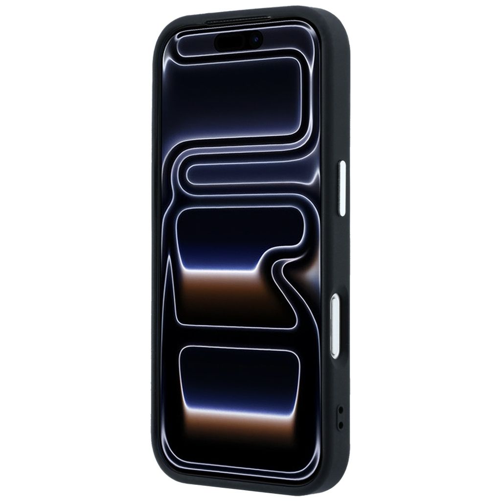 Guess Grained Triangle Logo MagSafe -kuori iPhone 17 Pro Max/18 Pro Max:lle - Musta