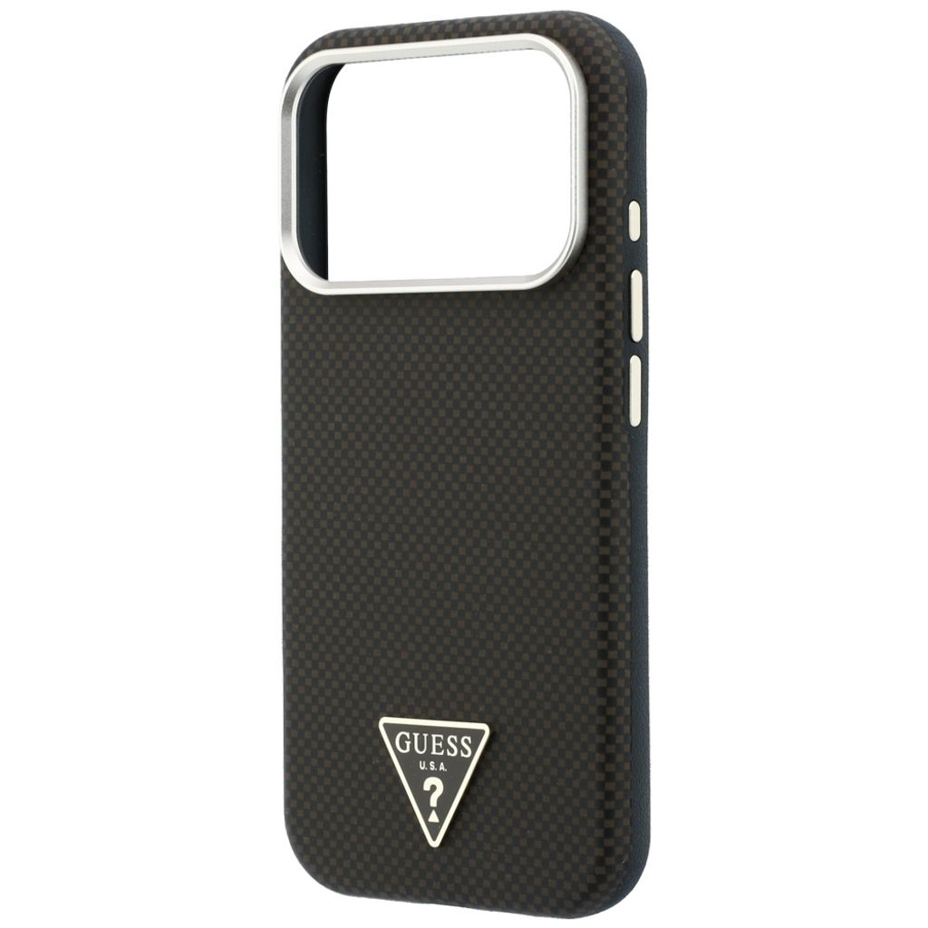 Guess Kevlar Triangle Logo MagSafe -kuori iPhone 17 Pro/18 Pro:lle - Ruskea