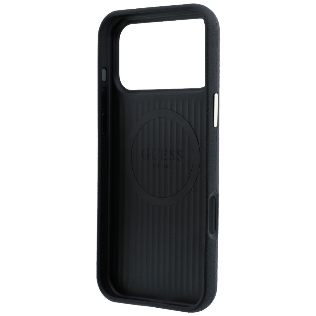 Guess Kevlar Triangle Logo MagSafe -kuori iPhone 17 Pro/18 Pro:lle - Burgundi