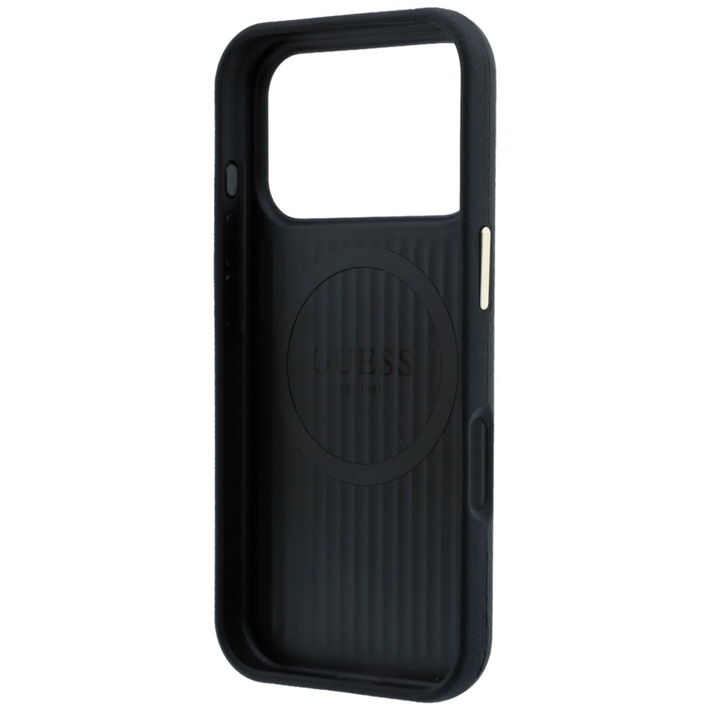 Guess Kevlar Triangle Logo MagSafe -kuori iPhone 17 Pro/18 Pro:lle - Musta
