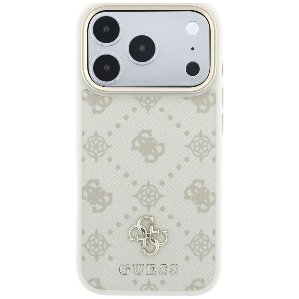 Guess Peony 4G Small Logo MagSafe -kuori iPhone 17 Pro/18 Pro:lle - Beige