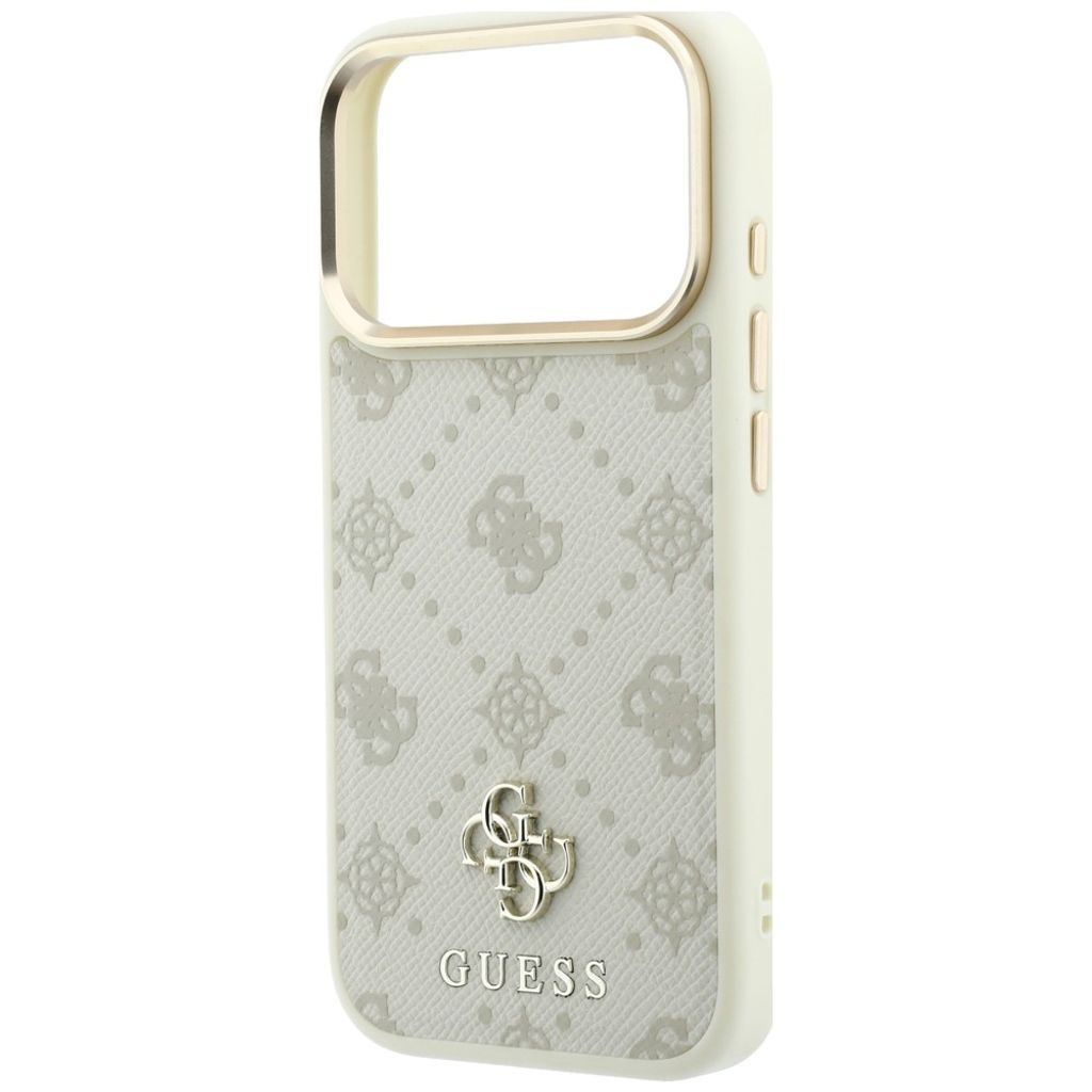 Guess Peony 4G Small Logo MagSafe -kuori iPhone 17 Pro/18 Pro:lle - Beige