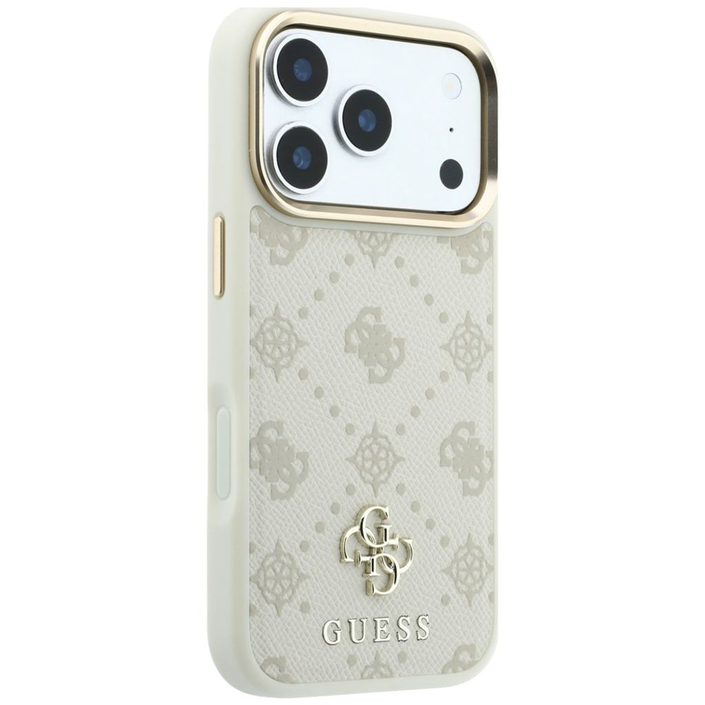 Guess Peony 4G Small Logo MagSafe -kuori iPhone 17 Pro Max/18 Pro Max:lle - Beige