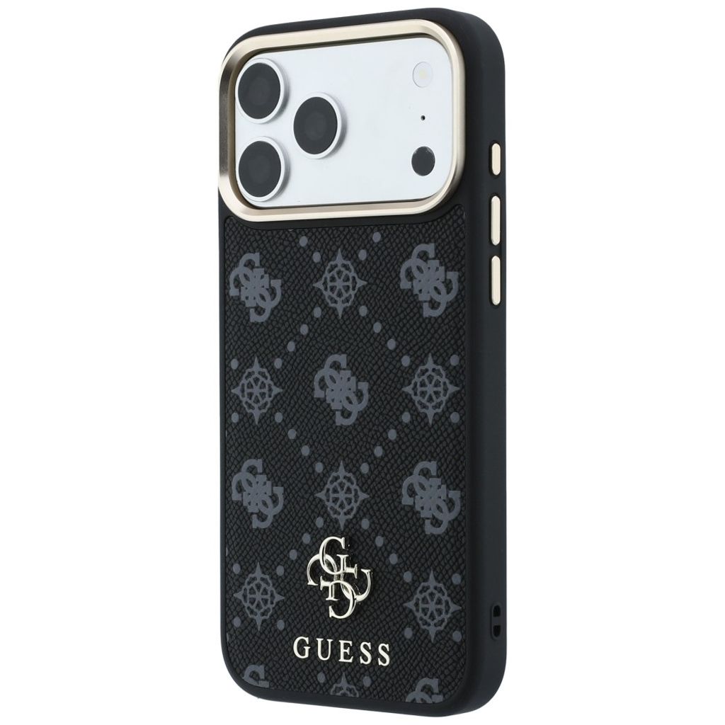 Guess Peony 4G Small Logo MagSafe -kuori  iPhone 17 Pro Max/18 Pro Max:lle - Musta