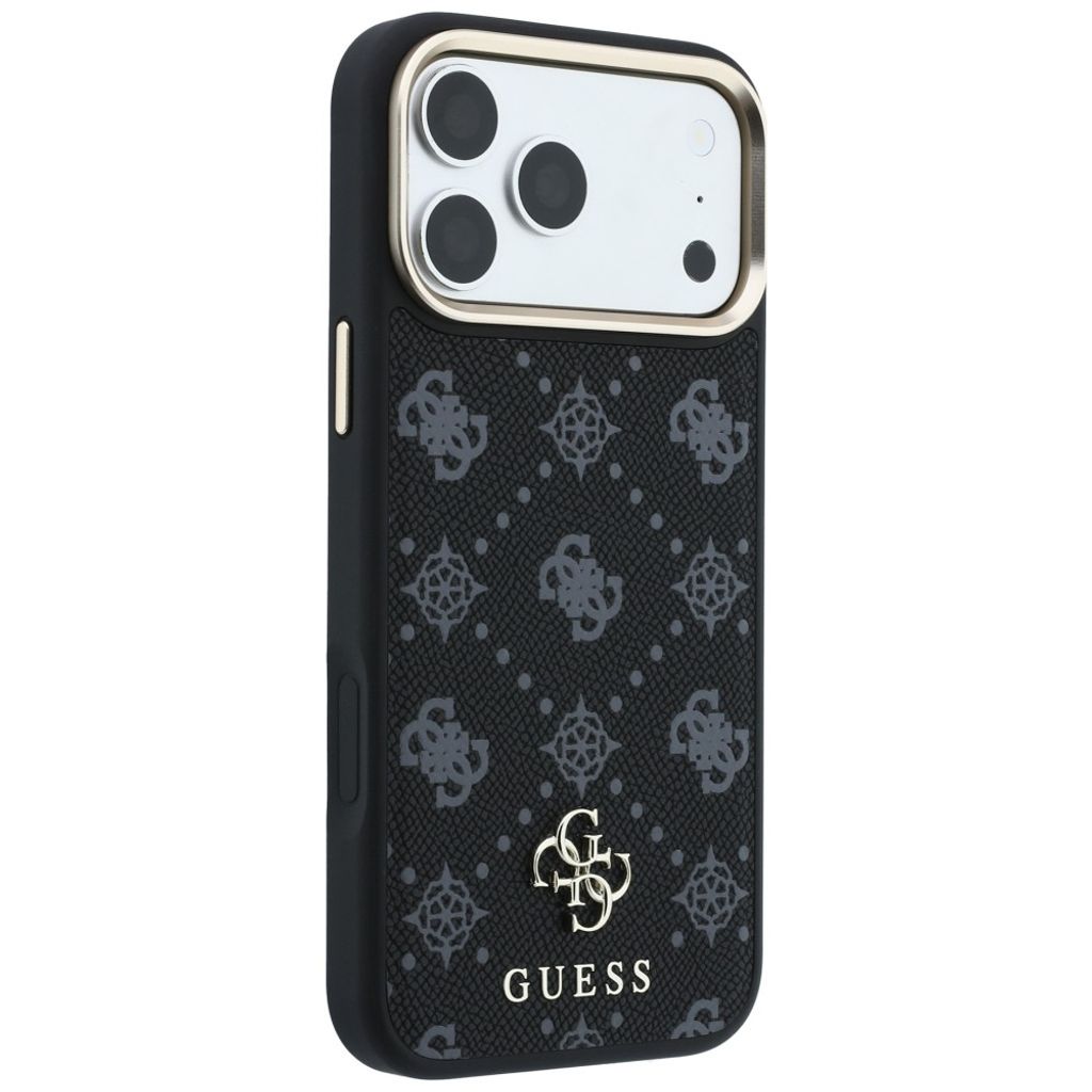 Guess Peony 4G Small Logo MagSafe -kuori  iPhone 17 Pro Max/18 Pro Max:lle - Musta
