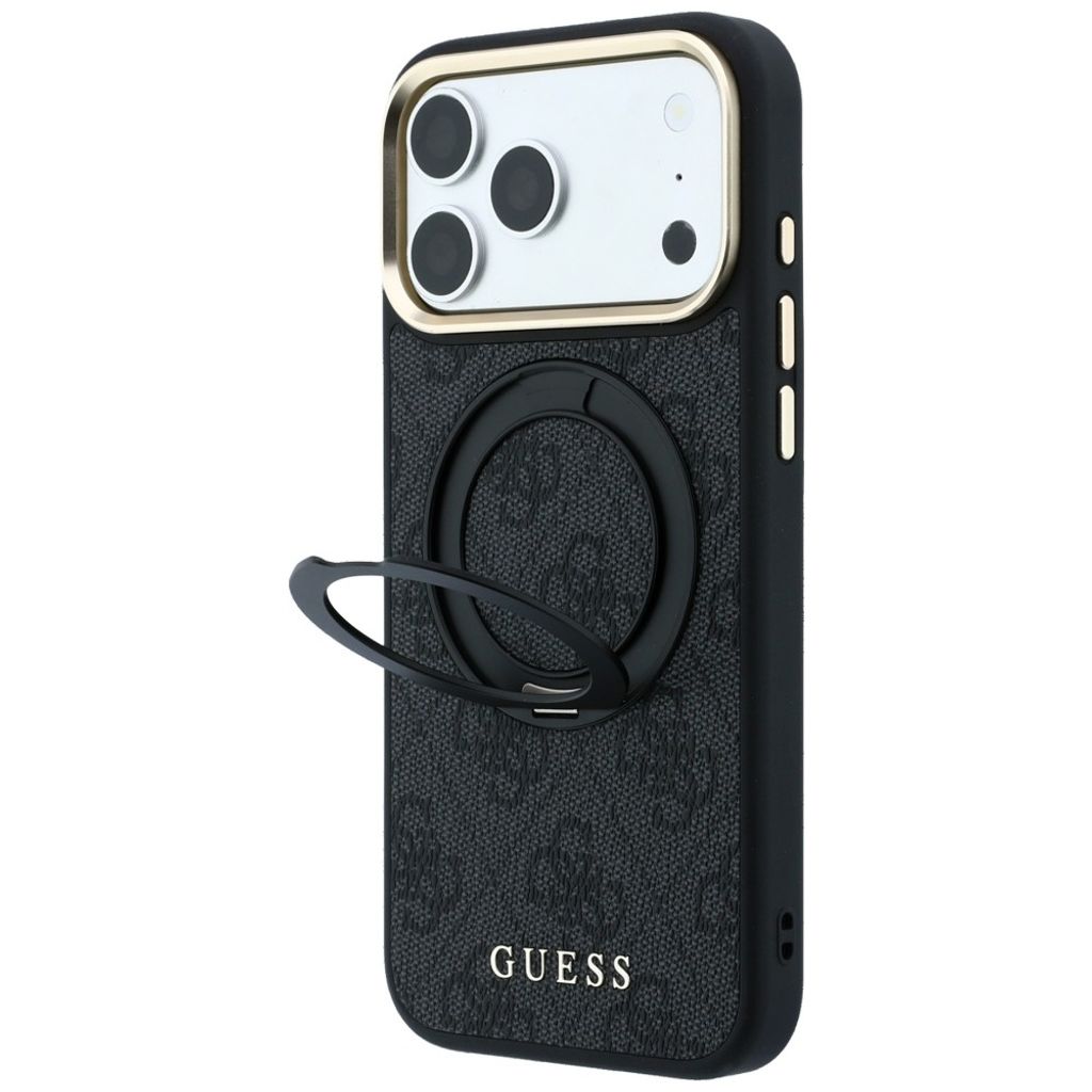 Guess 4G Classic Logo MagSafe -kuori iPhone 17 Pro/18 Pro:lle - Musta