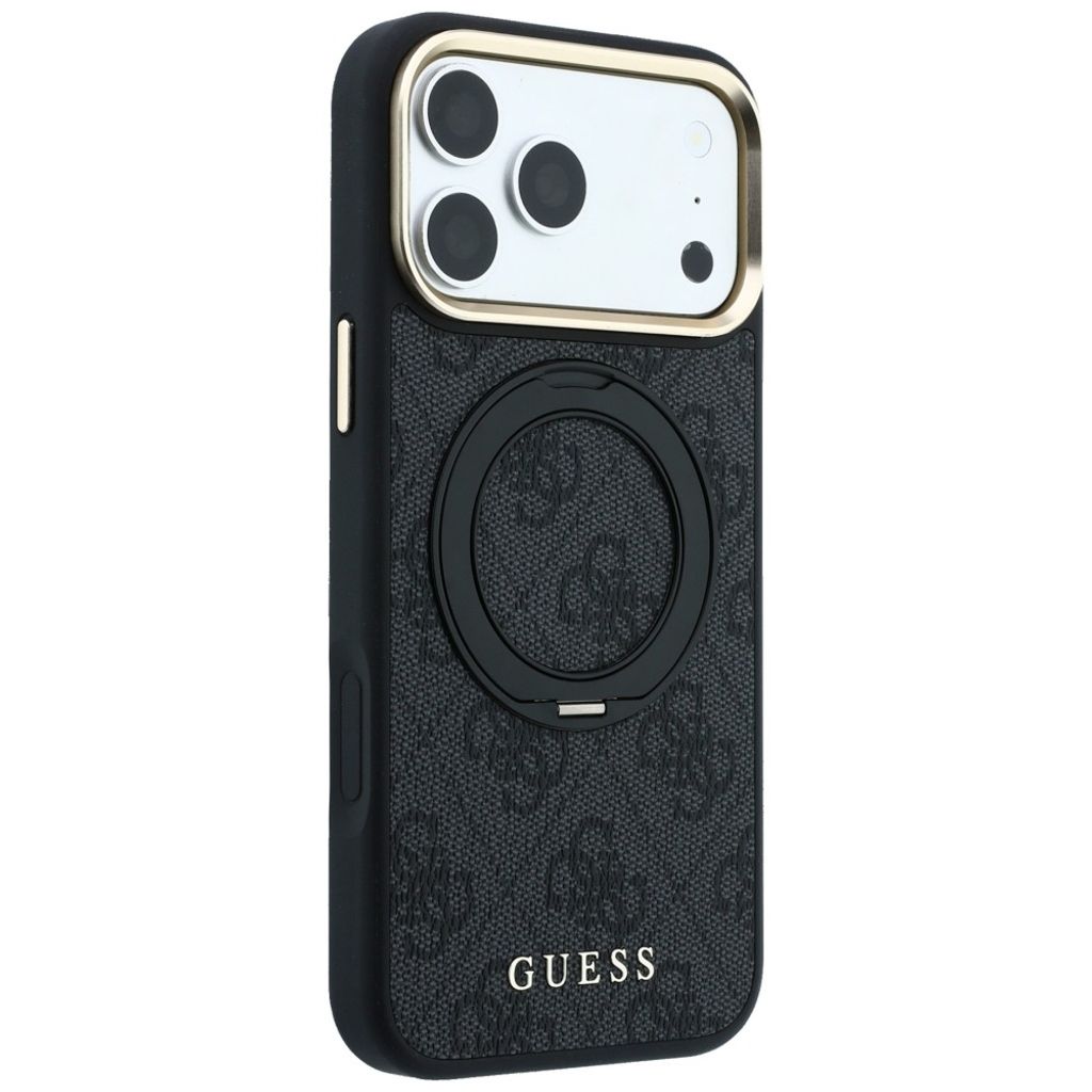 Guess 4G Classic Logo MagSafe -kuori iPhone 17 Pro Max/18 Pro Max:lle - Musta