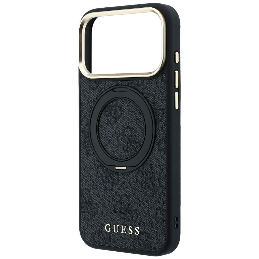 Guess 4G Classic Logo MagSafe -kuori iPhone 17 Pro Max/18 Pro Max:lle - Musta