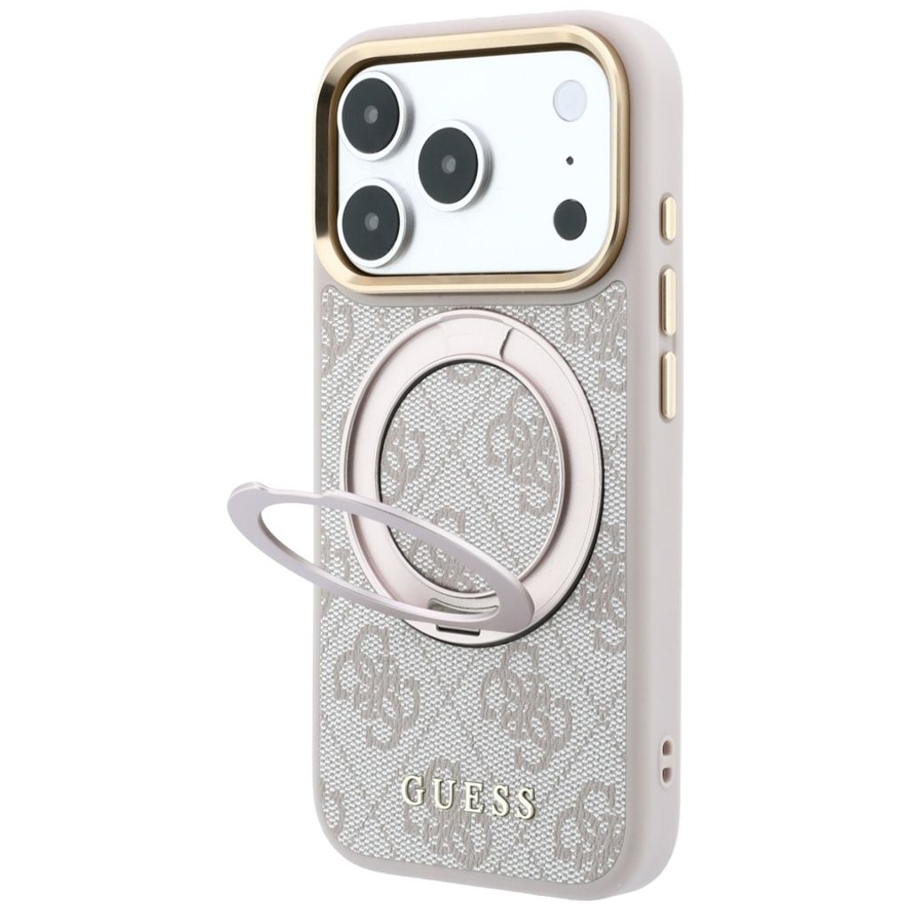 Guess 4G Classic Logo MagSafe -kuori  iPhone 17 Pro Max/18 Pro Max:lle - Vaaleanpunainen