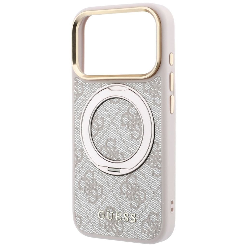 Guess 4G Classic Logo MagSafe -kuori  iPhone 17 Pro Max/18 Pro Max:lle - Vaaleanpunainen