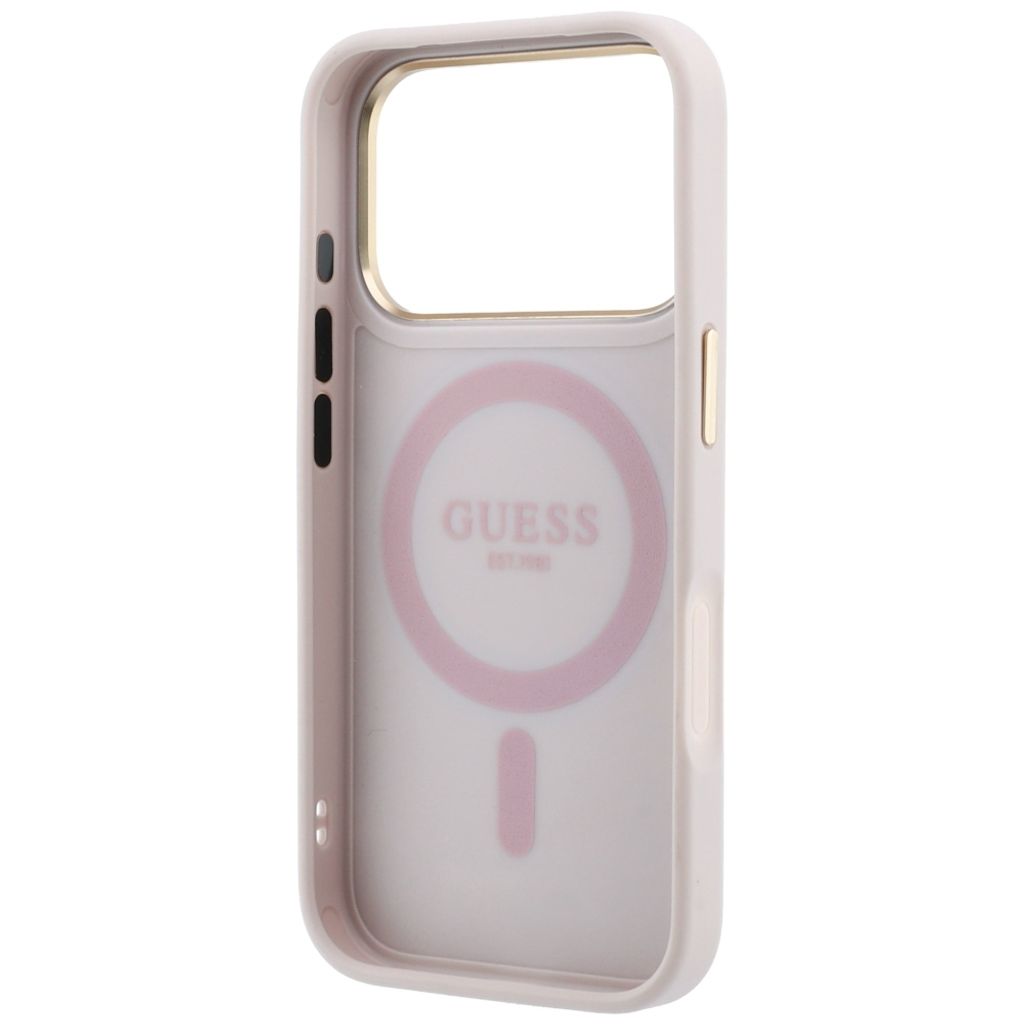 Guess 4G Classic Logo MagSafe -kuori  iPhone 17 Pro Max/18 Pro Max:lle - Vaaleanpunainen