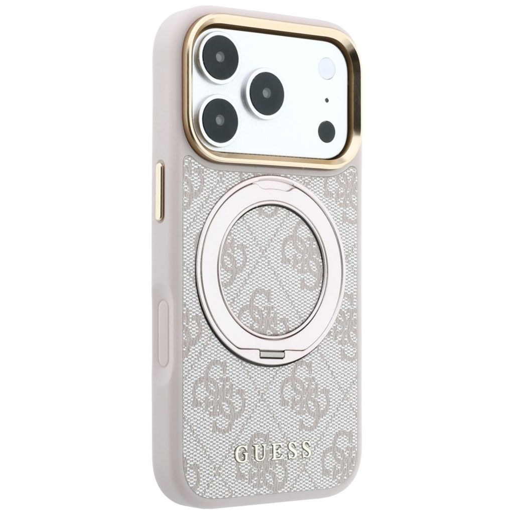 Guess 4G Classic Logo MagSafe -kuori  iPhone 17 Pro Max/18 Pro Max:lle - Vaaleanpunainen