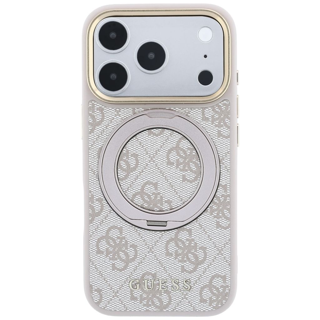 Guess 4G Classic Logo MagSafe -kuori  iPhone 17 Pro Max/18 Pro Max:lle - Vaaleanpunainen