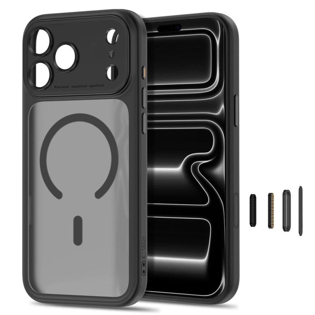 Tech-Protect MagPeak MagSafe CC -kuori till iPhone 18 Pro Max/17 Pro Max - Musta