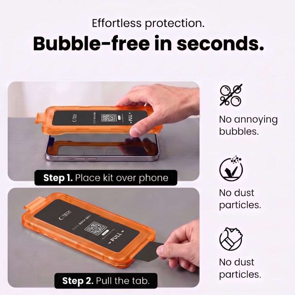 Tech-Protect Quick Set+ Linsskydd 2-pack till iPhone 18 Pro/17 Pro