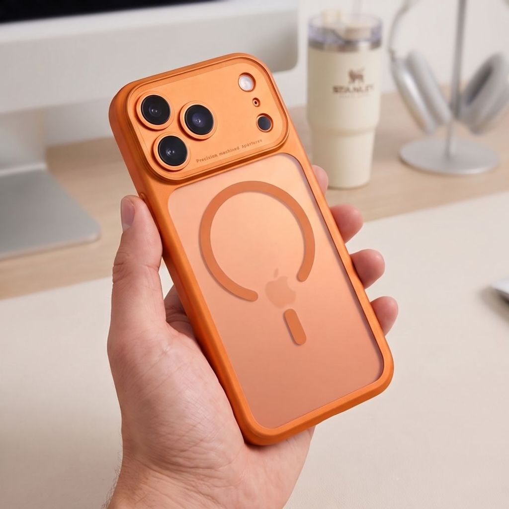 Tech-Protect MagPeak MagSafe CC -kuori till iPhone 18 Pro/17 Pro - Oranssi