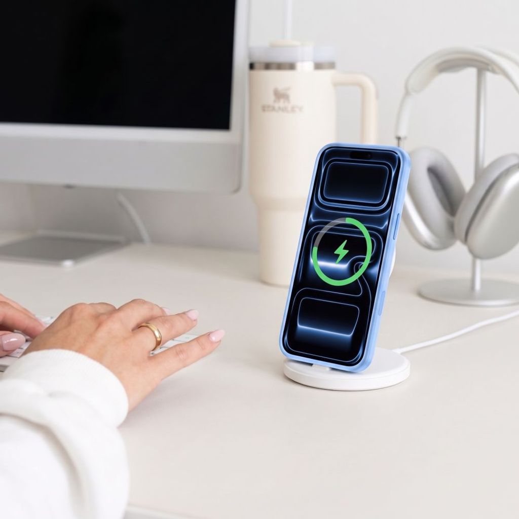 Tech-Protect MagPeak MagSafe CC -kuori till iPhone 18 Pro/17 Pro - Vaaleansininen
