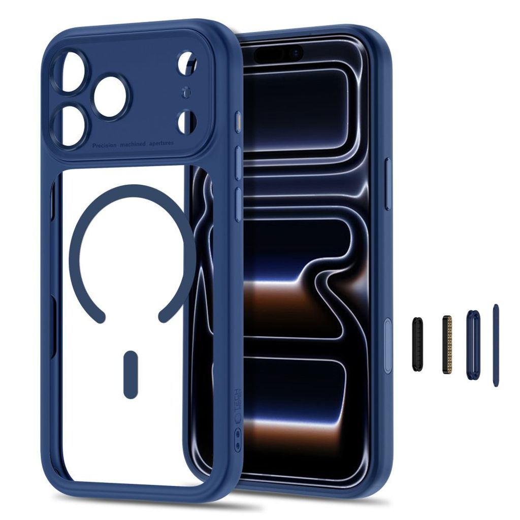 Tech-Protect MagPeak MagSafe CC -kuori till iPhone 18 Pro Max/17 Pro Max - Sininen