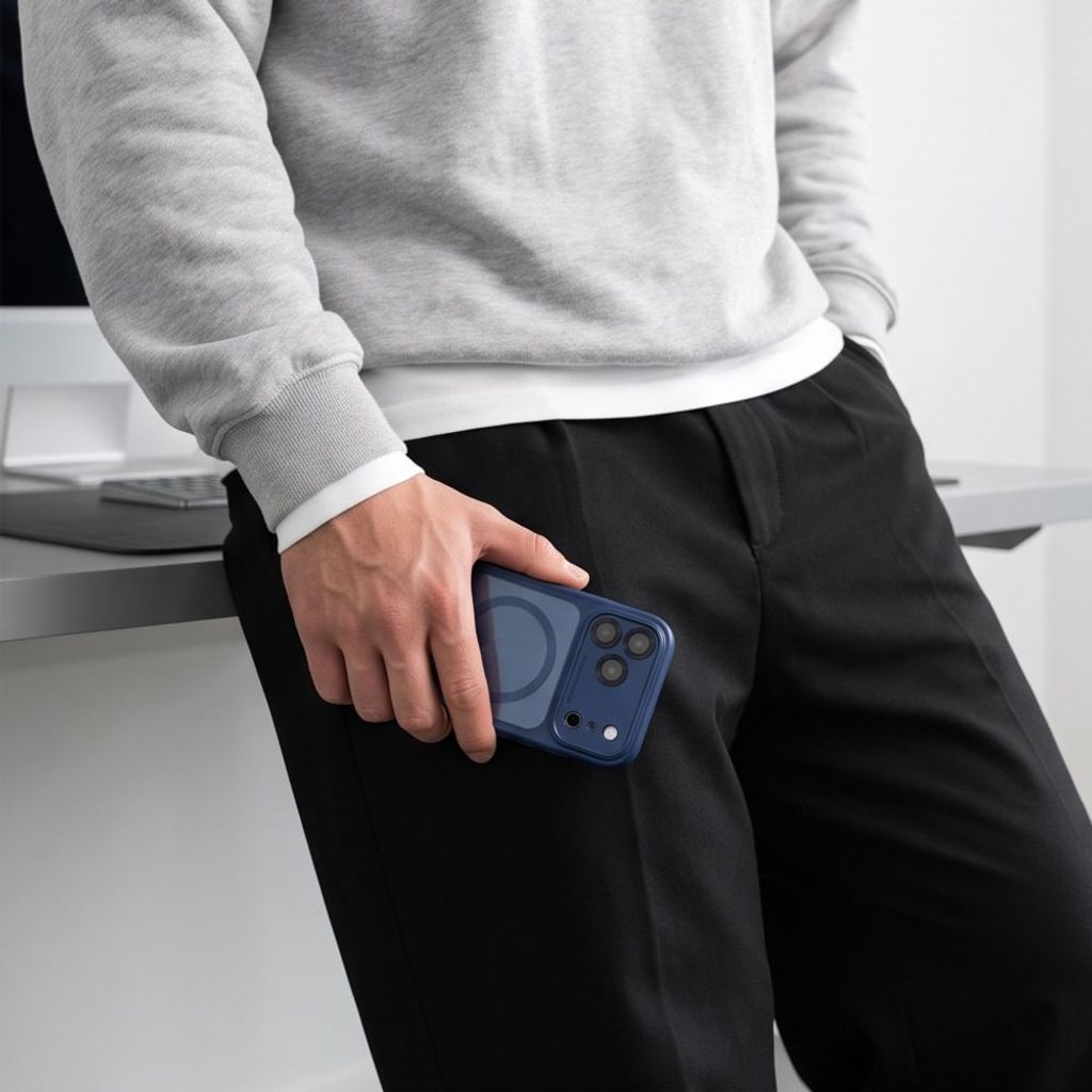 Tech-Protect MagPeak MagSafe CC -kuori till iPhone 18 Pro Max/17 Pro Max - Sininen