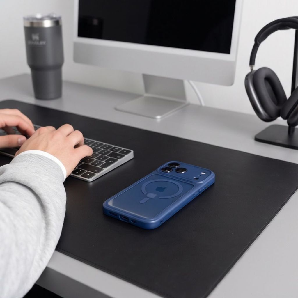 Tech-Protect MagPeak MagSafe CC -kuori till iPhone 18 Pro Max/17 Pro Max - Sininen