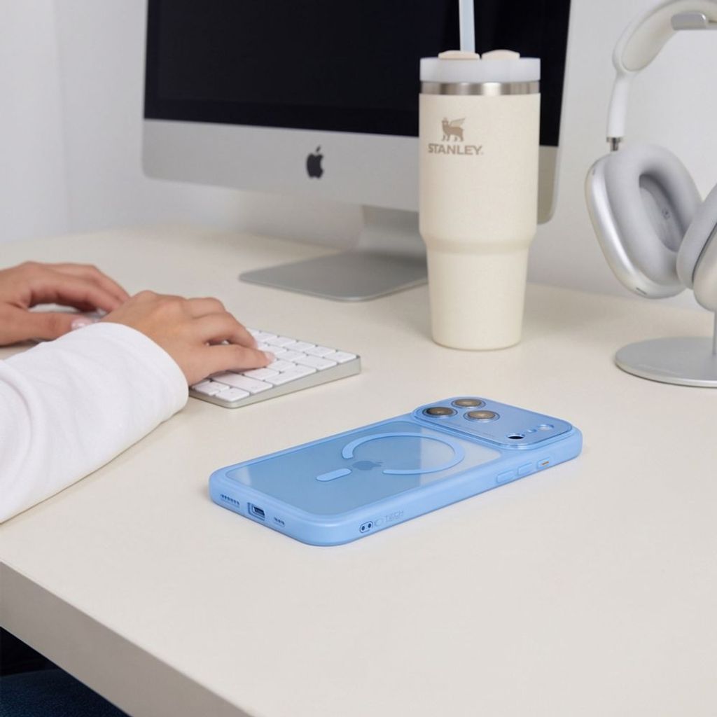 Tech-Protect MagPeak MagSafe CC -kuori till iPhone 18 Pro Max/17 Pro Max - Sininen