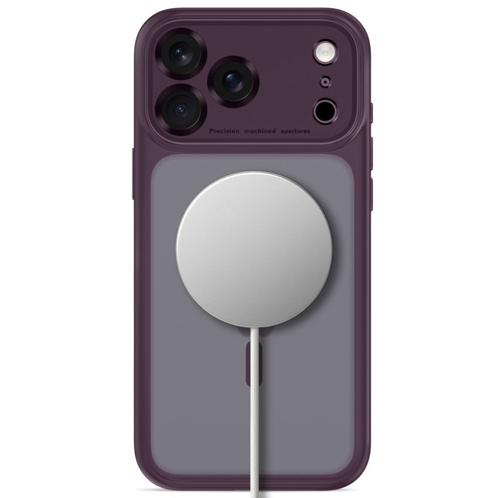 Tech-Protect MagPeak MagSafe CC -kuori iPhone 18 Pro Max/17 Pro Max - Dark Cherry
