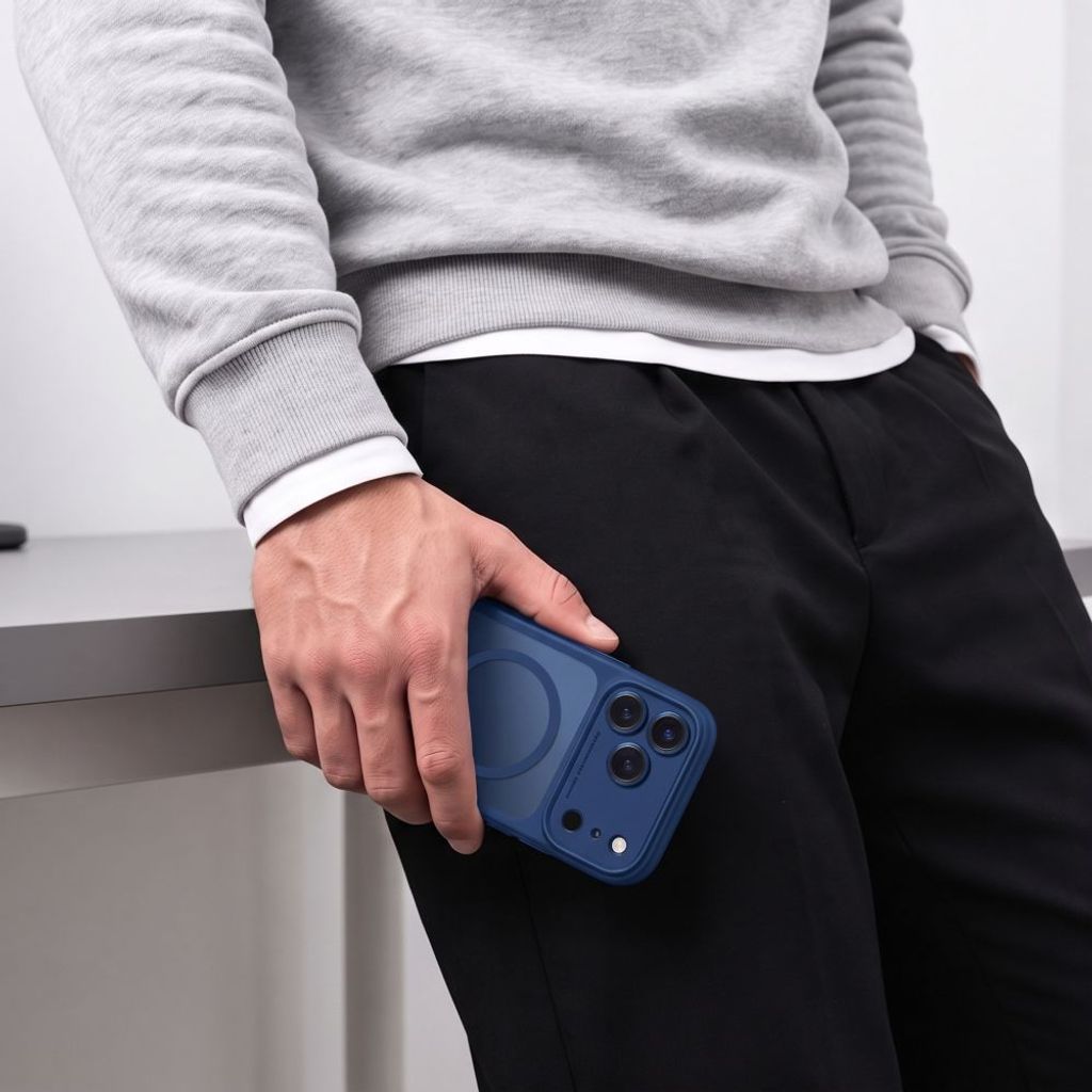 Tech-Protect MagPeak MagSafe CC -kuori till iPhone 18 Pro Max/17 Pro Max - Sininen