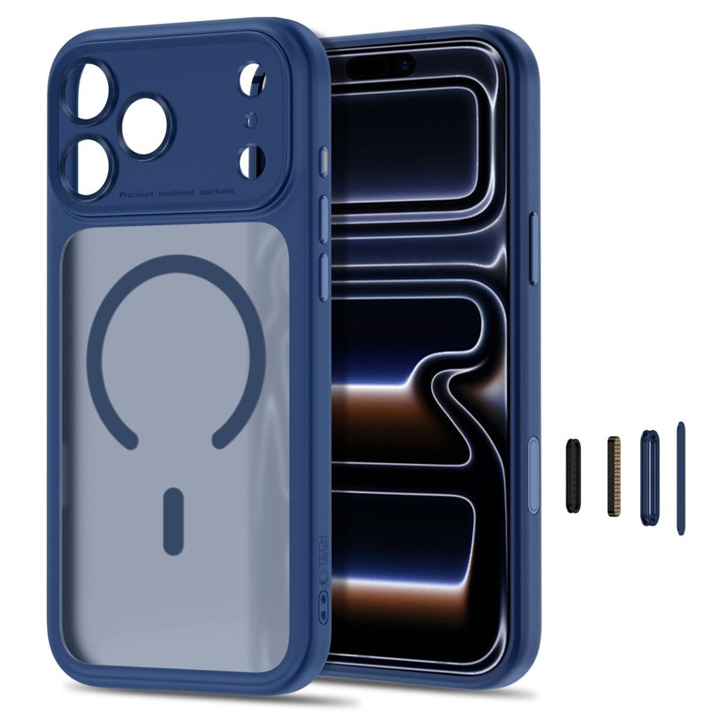 Tech-Protect MagPeak MagSafe CC -kuori till iPhone 18 Pro Max/17 Pro Max - Sininen