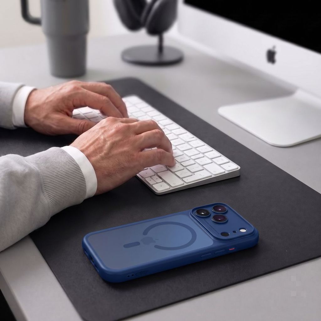 Tech-Protect MagPeak MagSafe CC -kuori till iPhone 18 Pro Max/17 Pro Max - Sininen