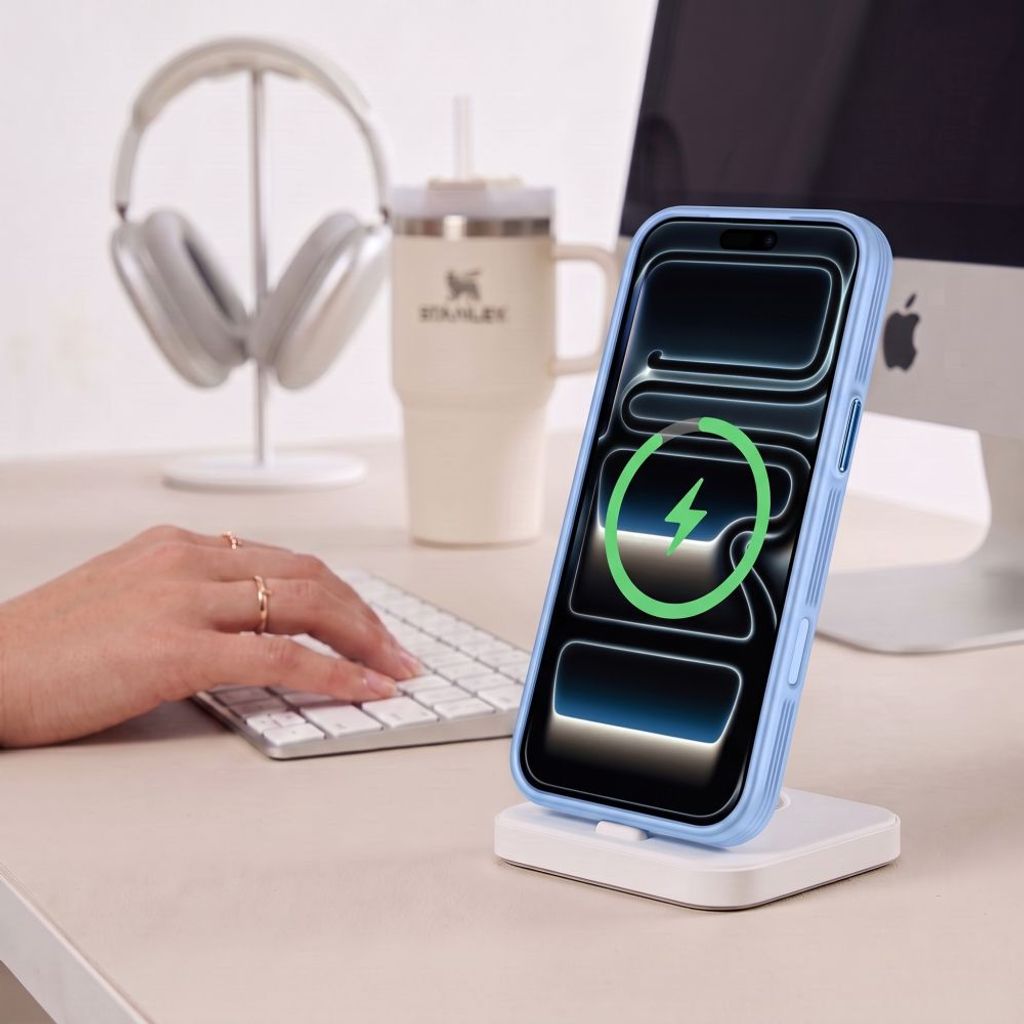 Tech-Protect MagPrime MagSafe CC -kuori till iPhone 18 Pro/17 Pro - Vaaleansininen
