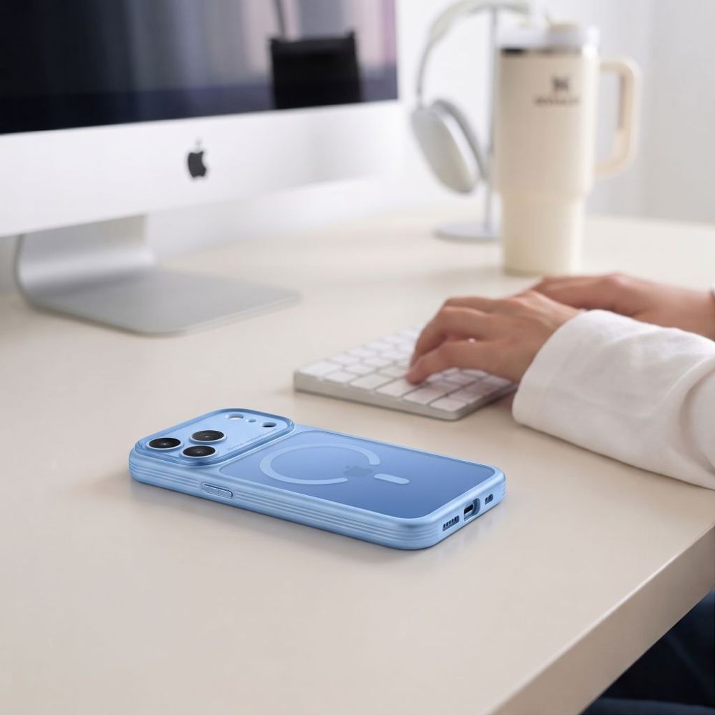 Tech-Protect MagPrime MagSafe CC -kuori till iPhone 18 Pro/17 Pro - Vaaleansininen
