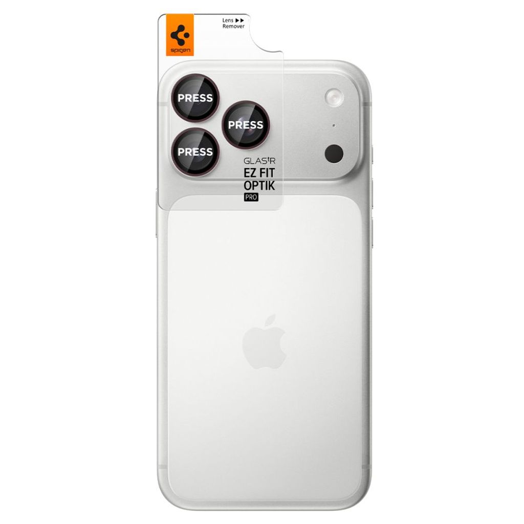 Spigen Optik Pro Glas.tR EZ Fit Linsskydd 2st iPhone 18 Pro/18 Pro Max - Röd