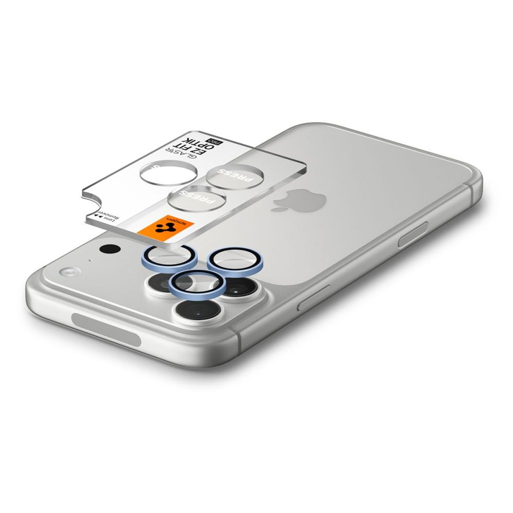 Spigen Optik Pro Glas.tR EZ Fit Linsskydd 2st iPhone 18 Pro/18 Pro Max - Ljusblå