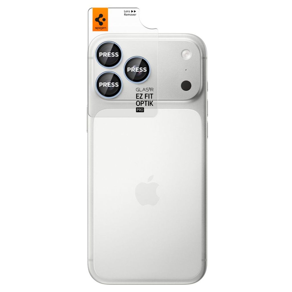 Spigen Optik Pro Glas.tR EZ Fit Linsskydd 2st iPhone 18 Pro/18 Pro Max - Ljusblå