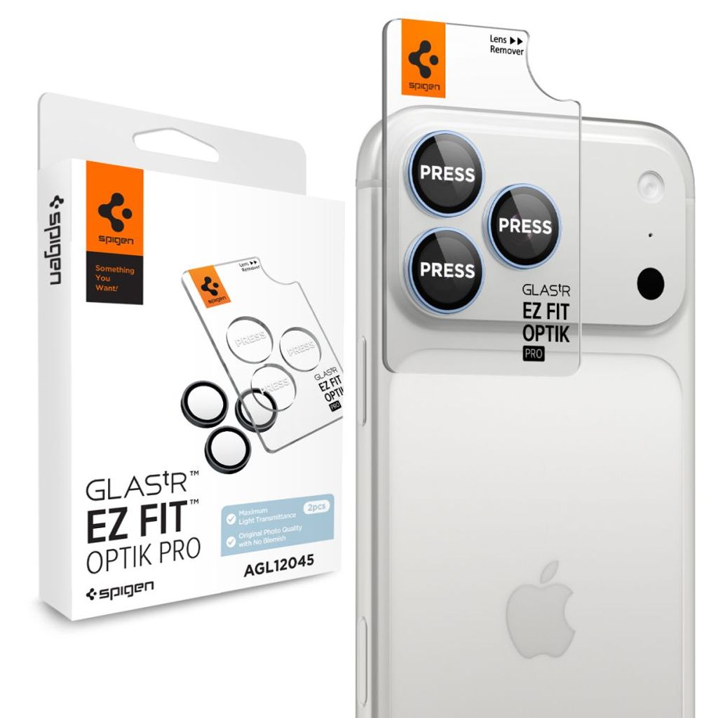 Spigen Optik Pro Glas.tR EZ Fit Linsskydd 2st iPhone 18 Pro/18 Pro Max - Ljusblå