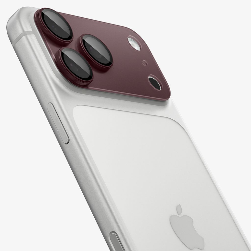 Spigen Optik Pro XL Glas.tR EZ Fit Linsskydd till iPhone 18 Pro - Dark Cherry